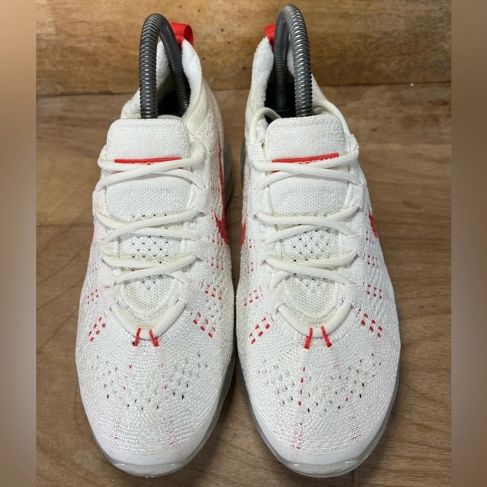 Nike Air VaporMax 2023 Flyknit Womens Size 6.5 Shoes Sneakers Sail Track Red - Picture 3 of 10